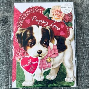 Puppy Love Valentine’s Day Dog Greeting Card